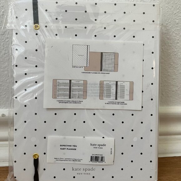 Kate Spade New York Baby Planner, Includes 9 Months with Weekly Views - Picture 3 of 3
